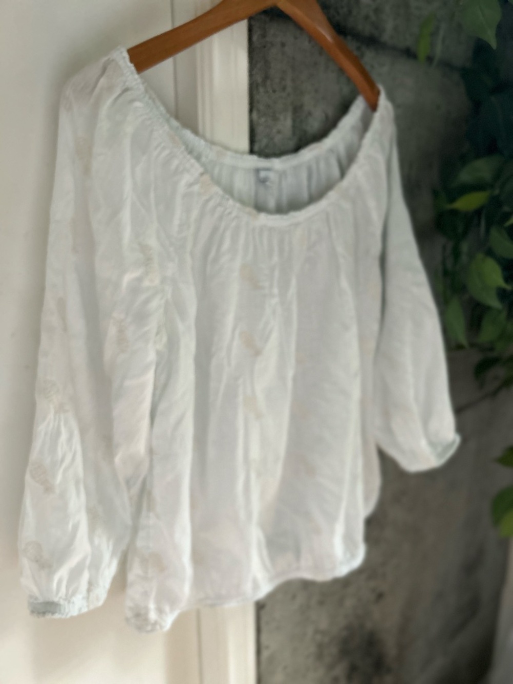Pristine Bo-ho top White top COTTON L